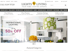 Tablet Screenshot of lights4living.com